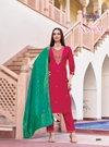 Nazakat Vol 2 By Radhika Vertican Silk Kurti With Bottom Dupatta Exporters In India